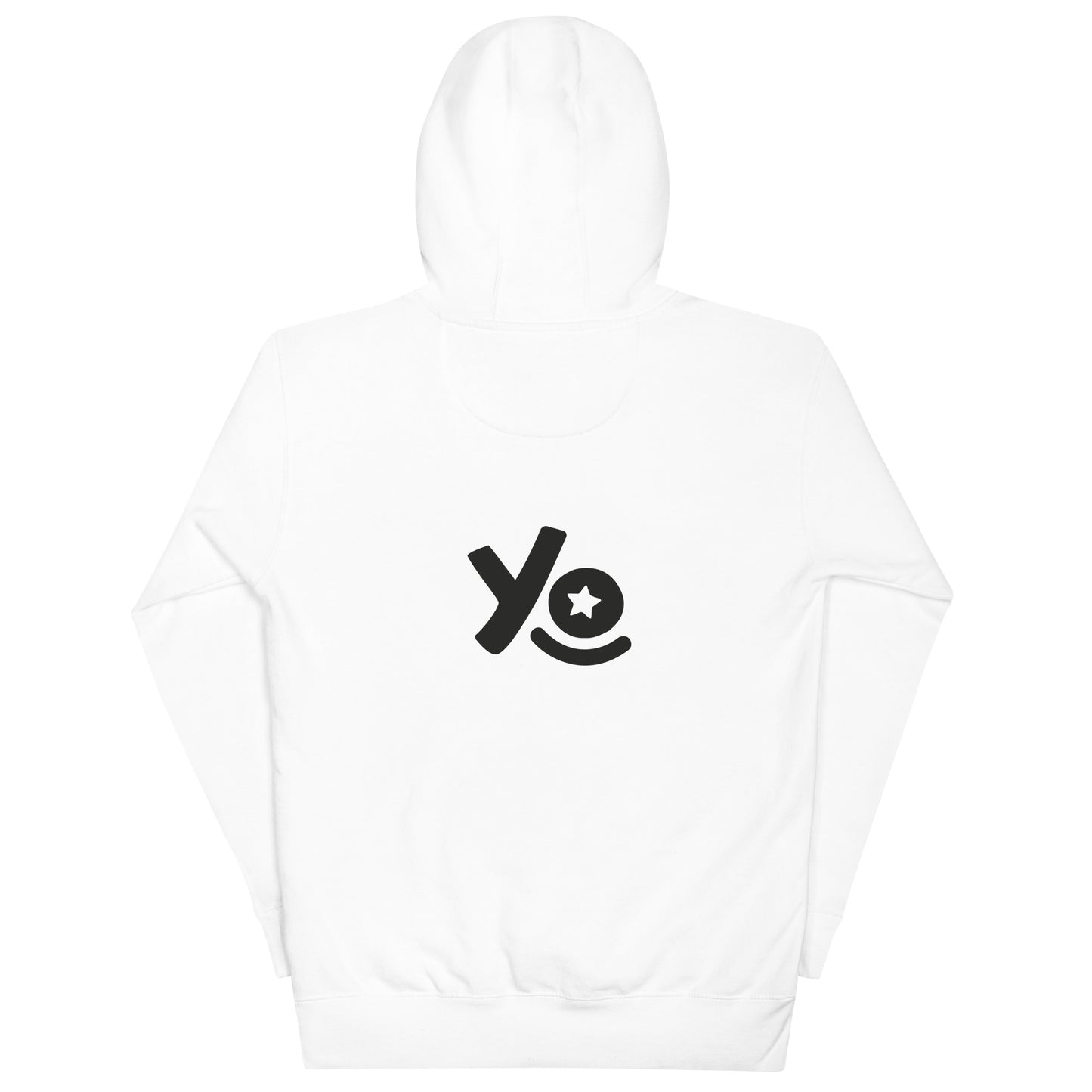 young inventors white hoodie usa from the back